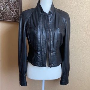 Bebe Black Genuine Leather Jacket